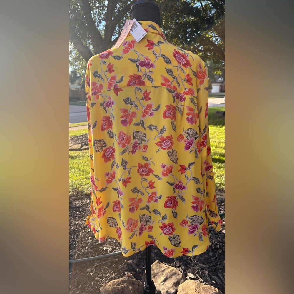 Philosophy Yellow Floral Blouse - Picture 4 of 8